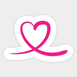 Stylized pink heart design Sticker